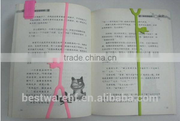 Different Colors 3d Silicone Bookmark Pointing Finger Bookmark