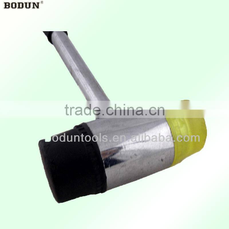 H3031 Steel handle two way rubber mallet hammer