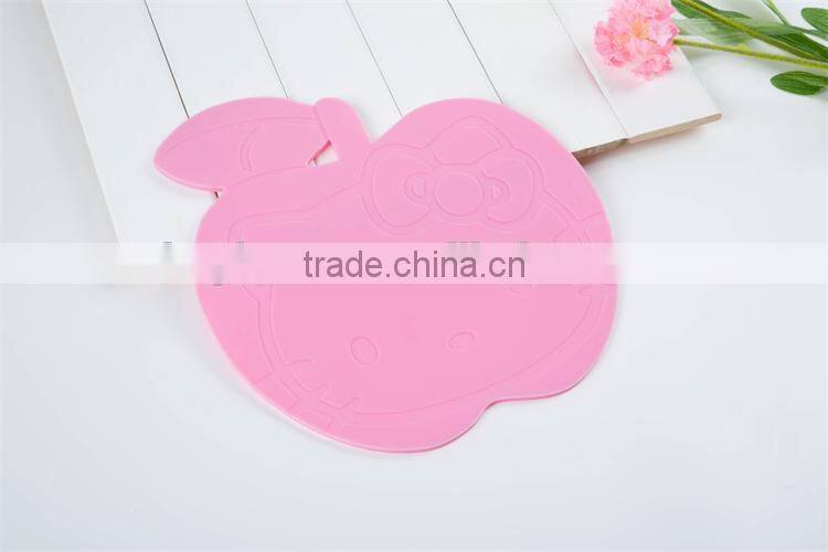 Fancy Cup Mats Apple Shaped Flat Anlti Silp Coaster Cup Insulation Mat