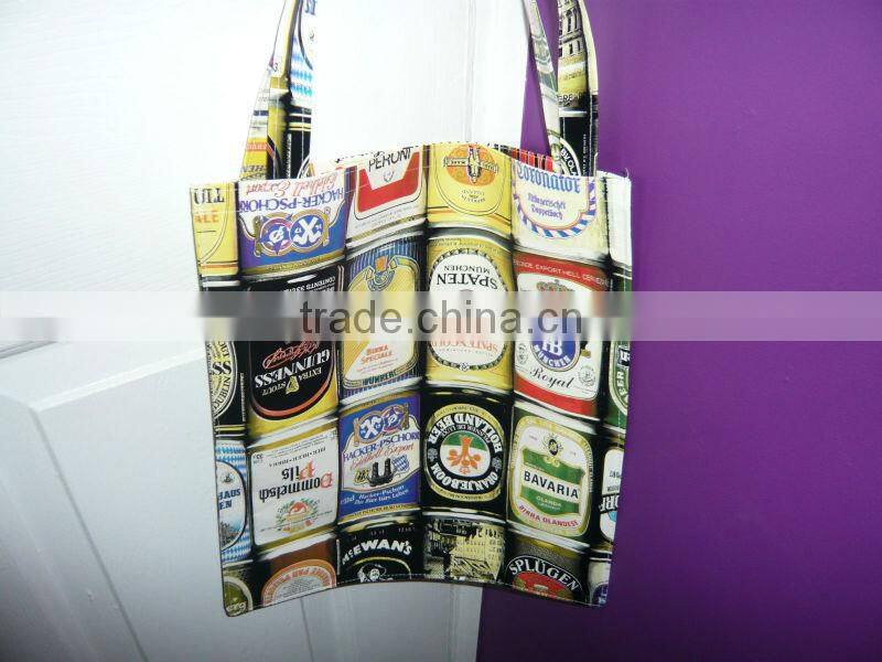 CHILD'S CHILDREN'S PVC COATED COTTON BAG WITH GUSSET - TOYS PATTERN