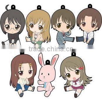 Promotional gifts rubber key chain silicone key chain/custom soft pvc keychains