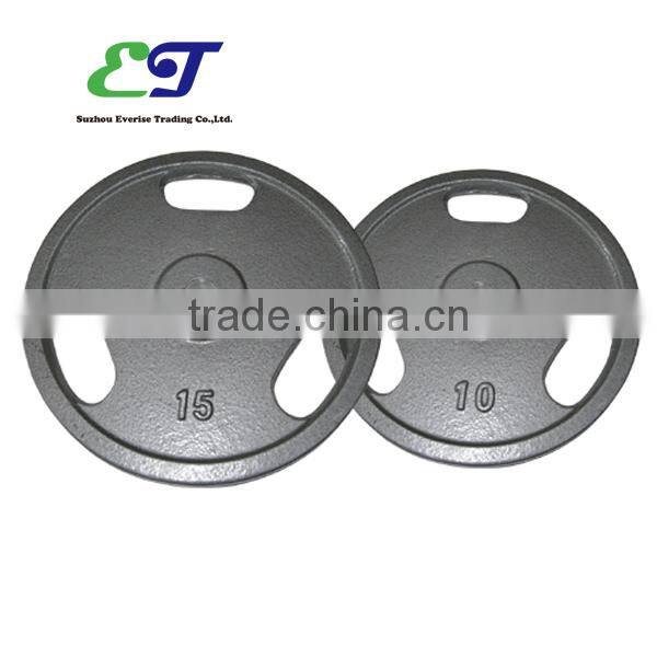 3 hole Olimpic bumper plates / fitness weight plates / 10kg/15kg weight barbell plates