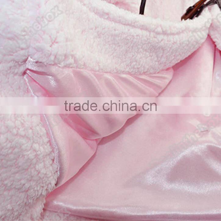 New Women's Coat Girls Cute Bunny Ears Sherpa Hoodie Jacket Warm Outerwear Women Winter Coat and Jackets Woman