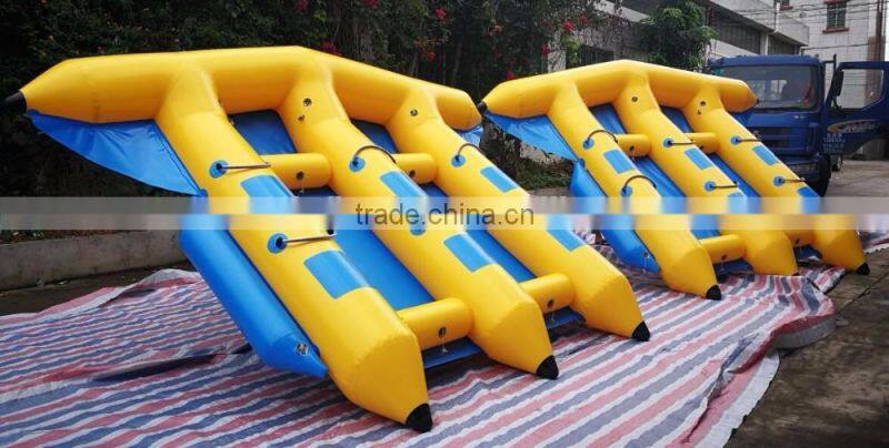 Factory price inflatable water sport inflatable flying fish tube towable banana boat for sale