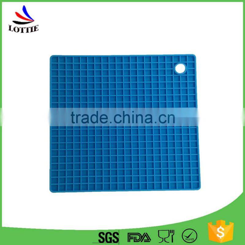 FDA grade wave pattern heat insulation pad meal mat hollow circular silica gel pad