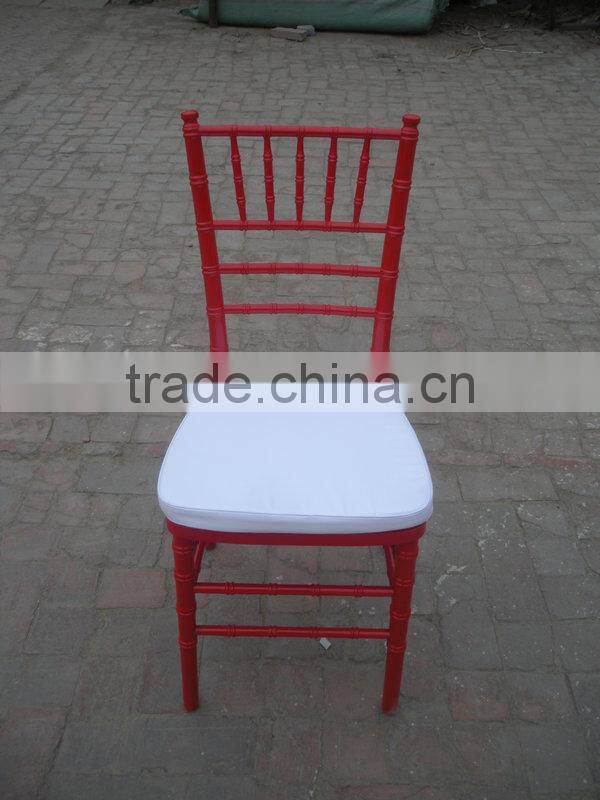red color wooden chiavari chair for wedding rental
