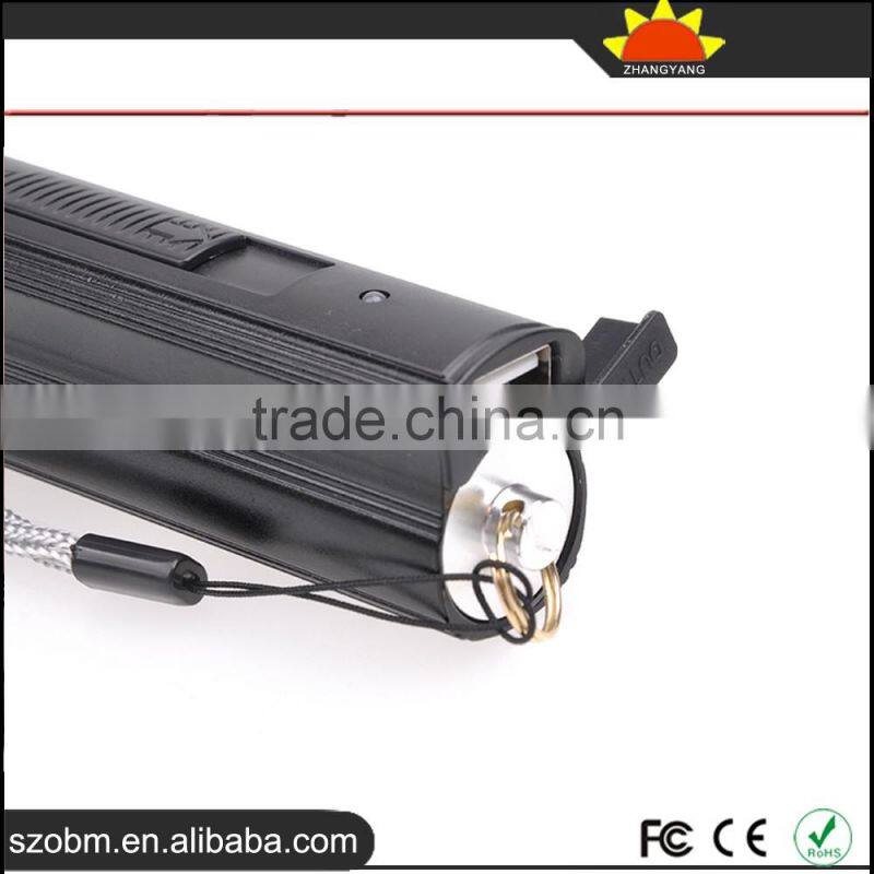 Wholesale OEM Multi-fonction Aluminium Alloy USB Rechargeable LED Flashlight Torch