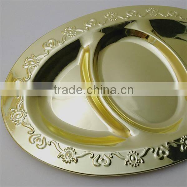 custom logo metal serving trays wholesale stainless steel cooking plate