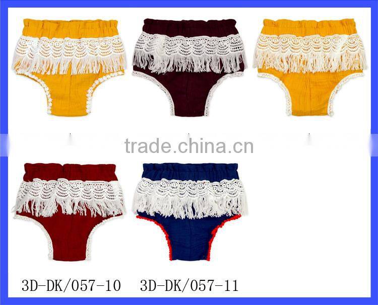 Plain Peach Diaper Cover With Lace Soft Touch 0-6 Years Old Bloomers Adorable Baby Girl Bloomers