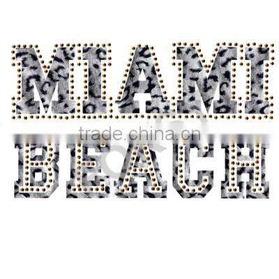 heat lace transfer Miami iron on motif