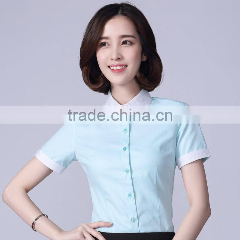 2017 New ladies office wear blouse shirt formal shirt design for women