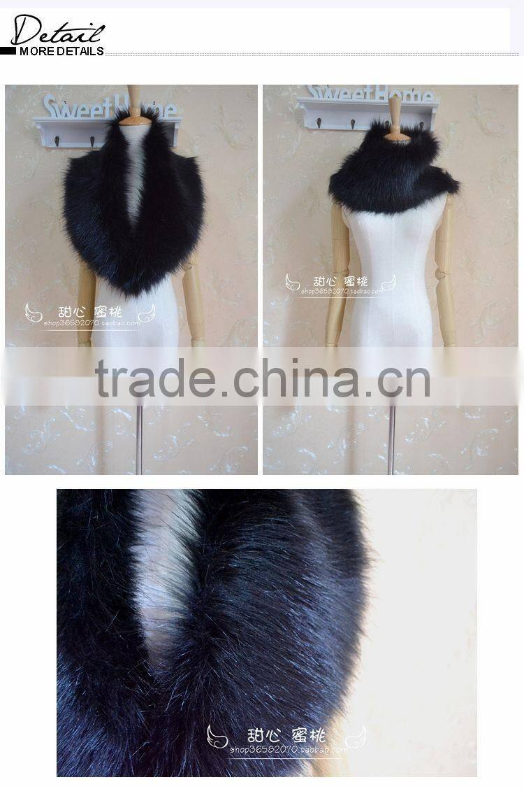 winter top sale and fashion warm lady faux fur decorative fake collar scarf