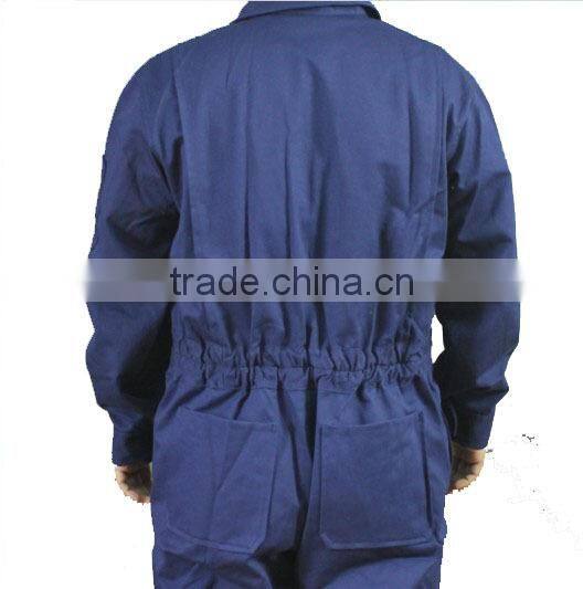 China Wholesale Protective Clothing Anti Fire and Static Dark Blue 100 cotton Coverall