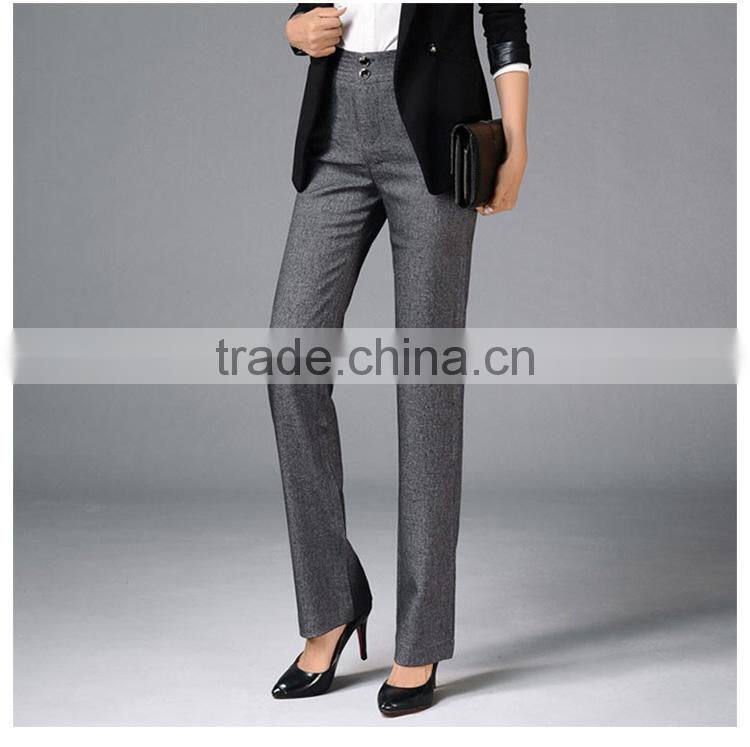 2017 spring and autumn new high waisted skinny pants occupation suit pants middle-aged straight pants custom