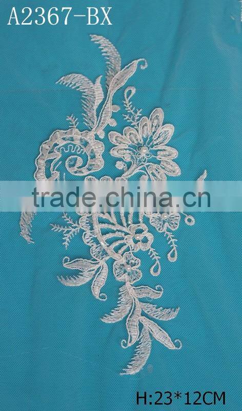 Beautiful Victorian Flower Venice Lace Applique Pair in stock