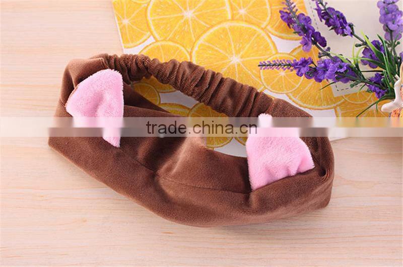 Wholesale good quality facial hair bands for girl wash broad facial elastic hair bands