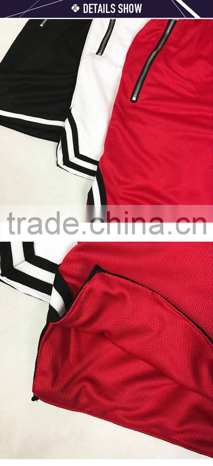 Custom elastic waist gym striped basketball jogger wholesale mens sweat crossfit harem sweat shorts pants