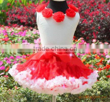 2014 Newest Baby Girl White Top and Aqua with Purple Fluffy Pettiskirt Baby Girl Outfits with Fluffy Tutu Skirt