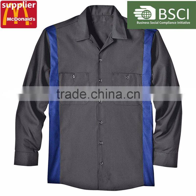 Anti-Static Work Uniforms Straff Quick Dry Cotton Engineering Uniform Workwear With Long Sleeve
