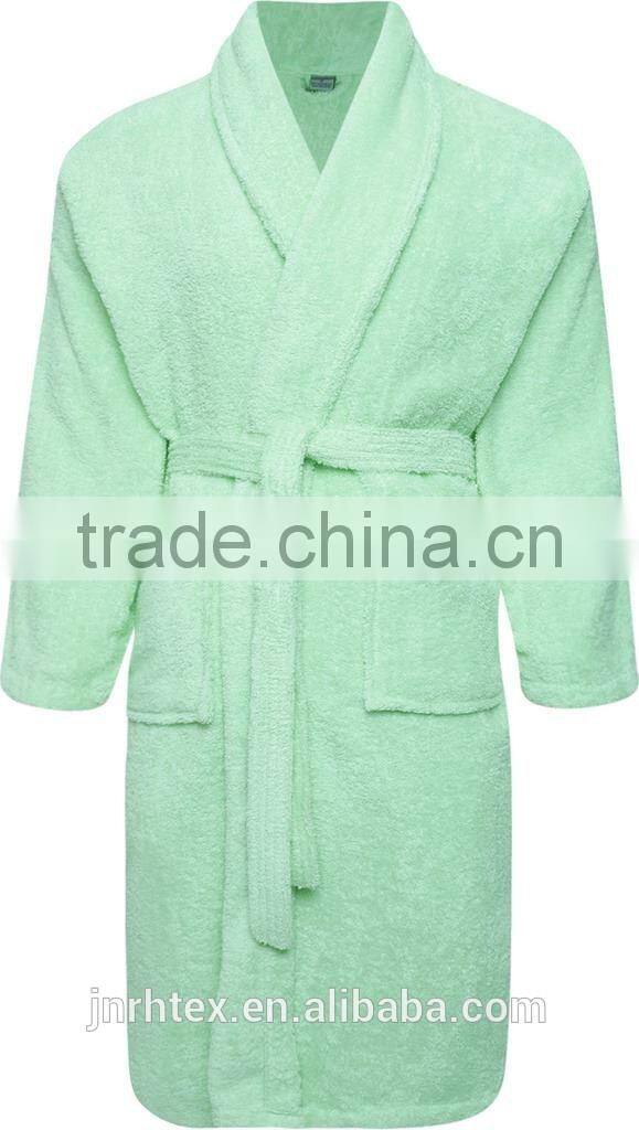 Top quality custom design soft 100 cotton bathrobe wholesale