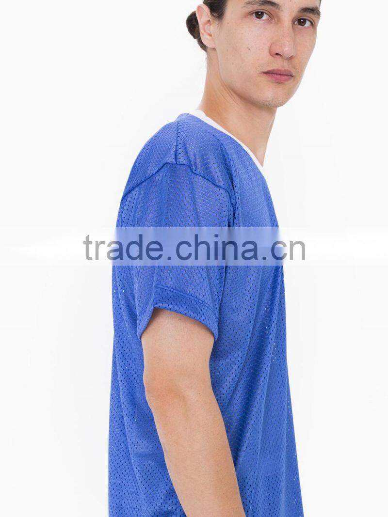 moisture wicking poly mesh athiletic tee polyester mesh gym sports tshirt