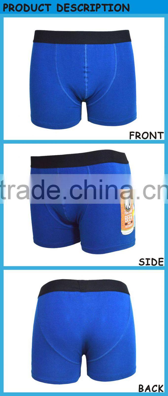 Customize Design Man's Cotton Spandex Boxer Underwear Suits