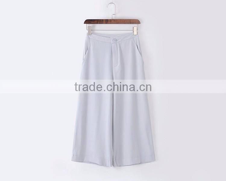custom long loose culottes pants, hot culottes shorts for girls, women plain fashion pants culottes