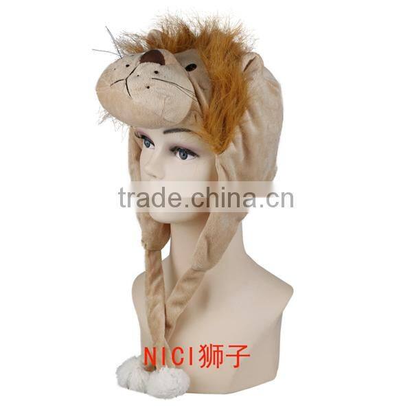 Cute plush animal hats with paws wool nepal animal hats