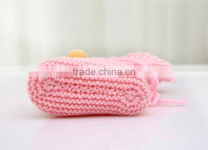 Fashion knitting wool baby shoes crochet casual baby shoes