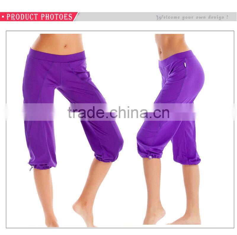 Hot Sale loose Sports yoga capri pants workout capri yoga pants