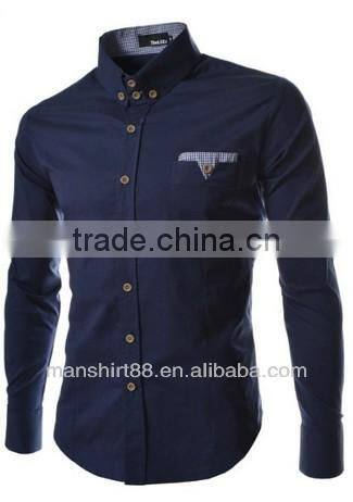 mens slim fit button down collar man dress shirt or camisas