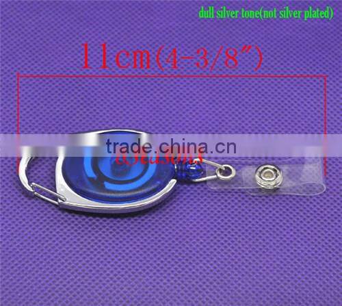 Retractable Blue ID Badge Reels with Belt Clip 11cm