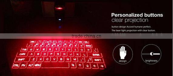 Ultra-Portable Virtual Projection Laser Keyboard Wireless Bluetooth 2.0 USB for HID Super Full Key for XP/vista/7/ 8/IOS/Iphone