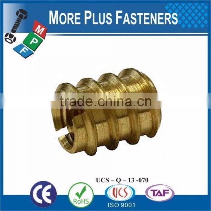 Made in Taiwan Brass Standard Stainless Steel Threaded Zinc Plated Wood Insert Nut