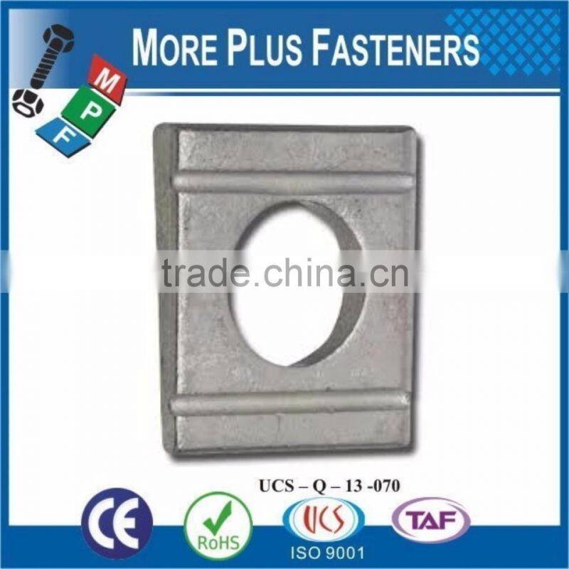 Made in Taiwan Square Washer Metric DIN 434 8 Percent Taper For Channels Bare Steel Zinc Plated