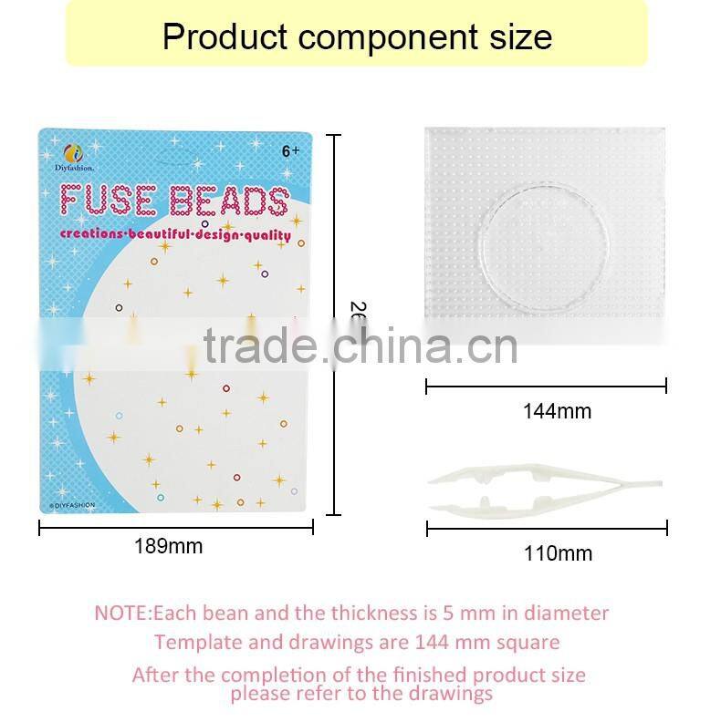 Diyfashion 5mm hama perler fuse beads oil lamps set with puzzle iron paper and twezzer hama beads toys for kids 18102