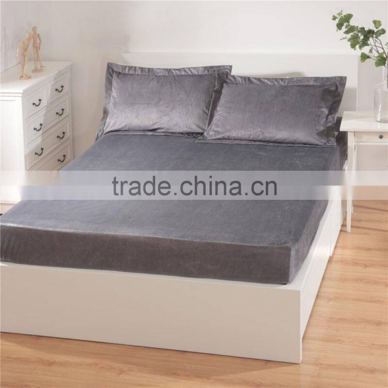 2017 NEW DESIGN SUPER SOFT MICROFIBER DARK GRAY 4PCS BEDDING SET