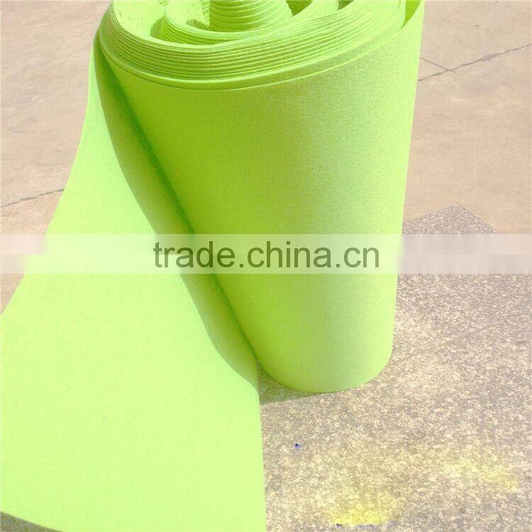 Film coated one-time used exhibition carpet Polyester needle punch roll carpet