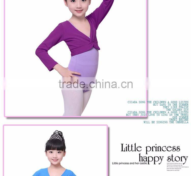 Colorful Ballet Leotards Coat High Waist Dance Wear Girls Long Sleeve Gymnastics Leotards Overalls