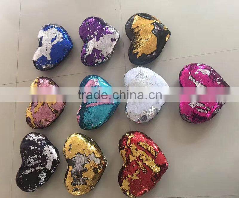 Newest Hot Selling Home Decorative Star Shaped Two-color Toned Reversible Sequin Pillows
