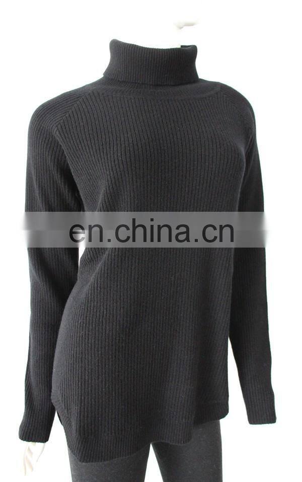 factory manufacturer rib knit v neck pure 100%cashmere sweater