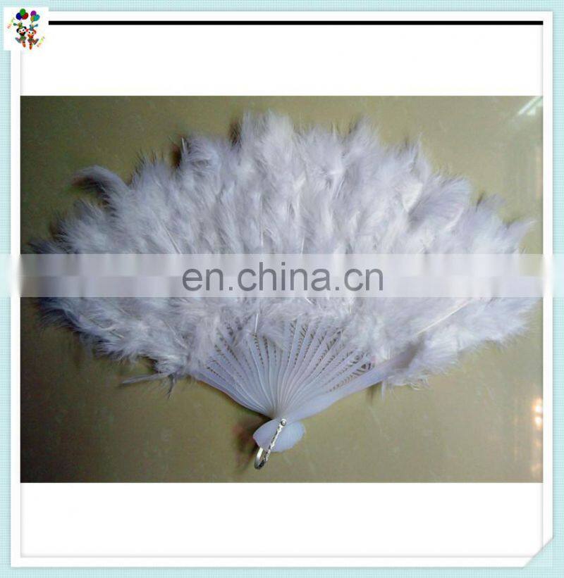 New Costume Wedding Showgirl Dance Folding Hand Feather Fans HPC-0908
