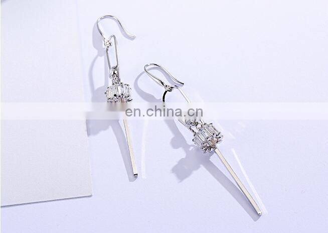 Creative Anti-allergic Inlay Zirconia Earrings Personalized Crystal Earrings