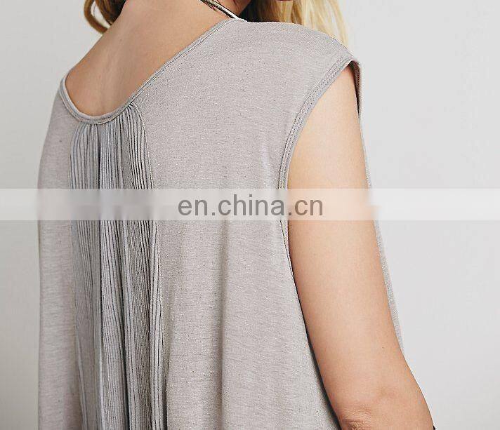 Cap sleeve woman knit midi dress ,fashionable woman loose fix dress