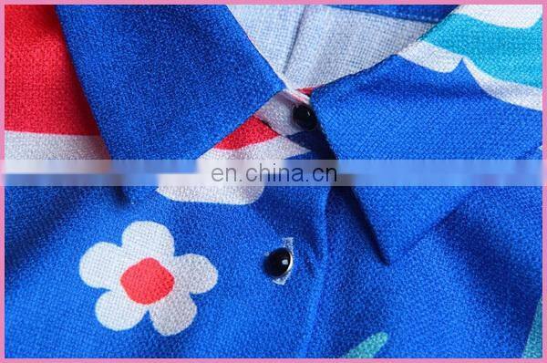 bright color floral printed off sleeves retro dress