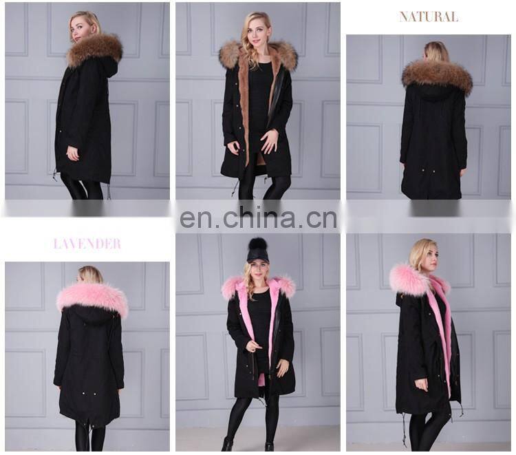 Fashion design mr and mrs fox fur jacket with fur inside