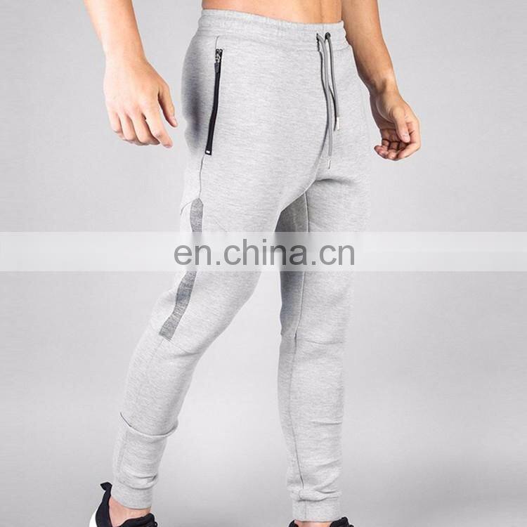 gym two tone sweat zipper joggers mens track pants