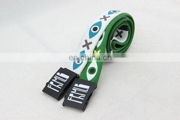 Canvas Belt With Full Printing Locking Belt Buckle