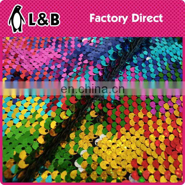 2017 High quality fashion colorful sequin embroidery fabric