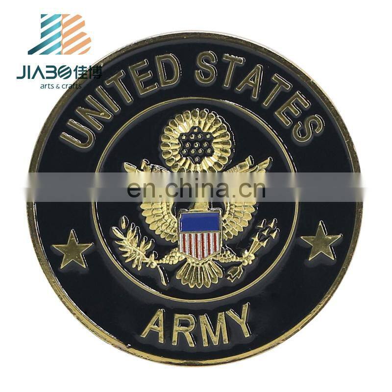 Custom gold coins Promotional beautiful design 3d bale egle america flag army coin